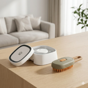 combo pro mascotas: bebedero antiderrame inteligente + cepillo de vapor 3 en 1 higiene y salud para tu peludo